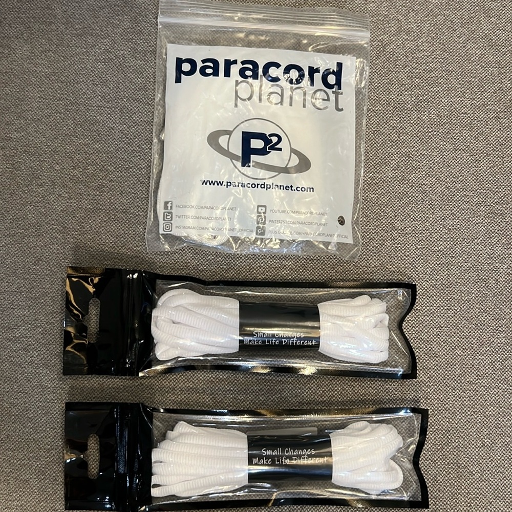 72” White Shoelaces (set of 3 pairs)